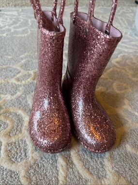 Western Chief Kids Pink Glitter Rain & Snow Boots